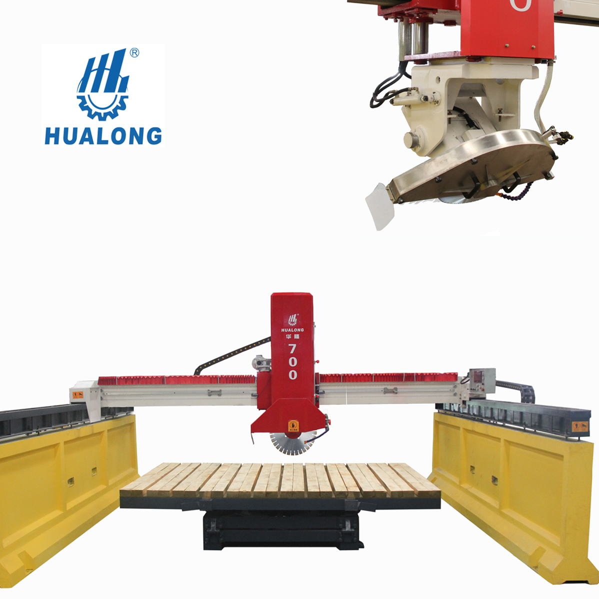 יצרנית HUALONG בסין HLSQ-700 מכונות חיתוך אבן טבעית מסור גשר אינפרא אדום לשיש קוורץ