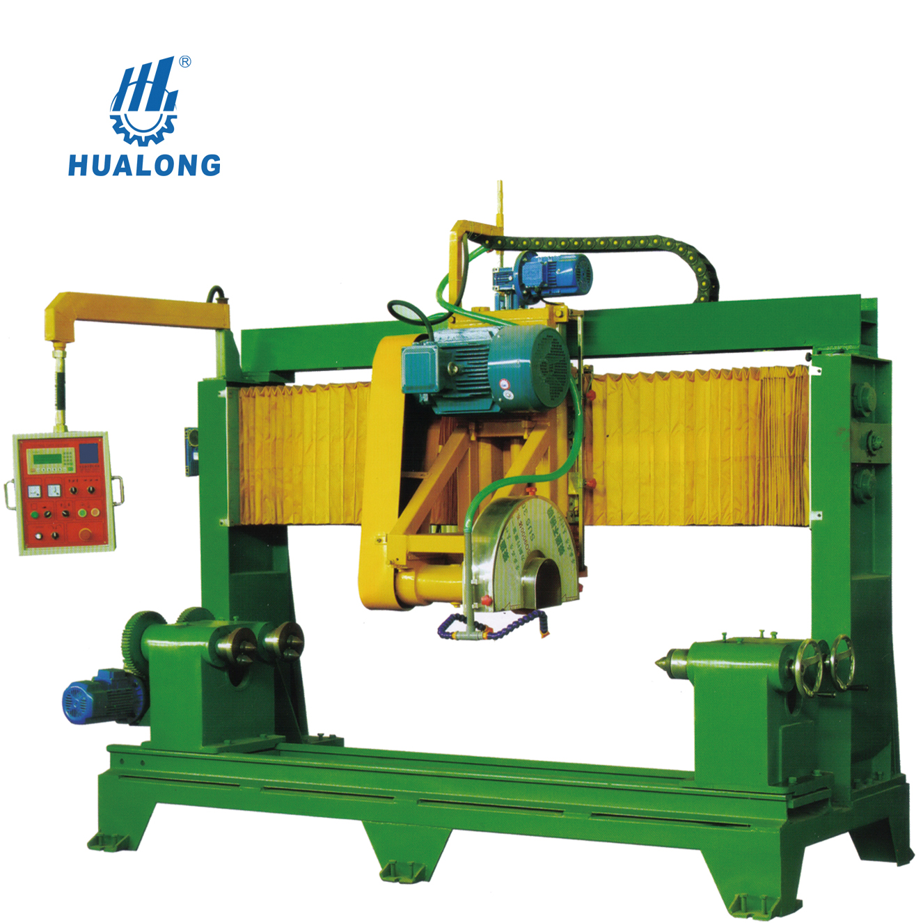 מכונות אבן Hualong אוטומטית מכונת פרופילי מעקה אבן טבעית לעיבוד מעקה שיש גניט HLFG-600