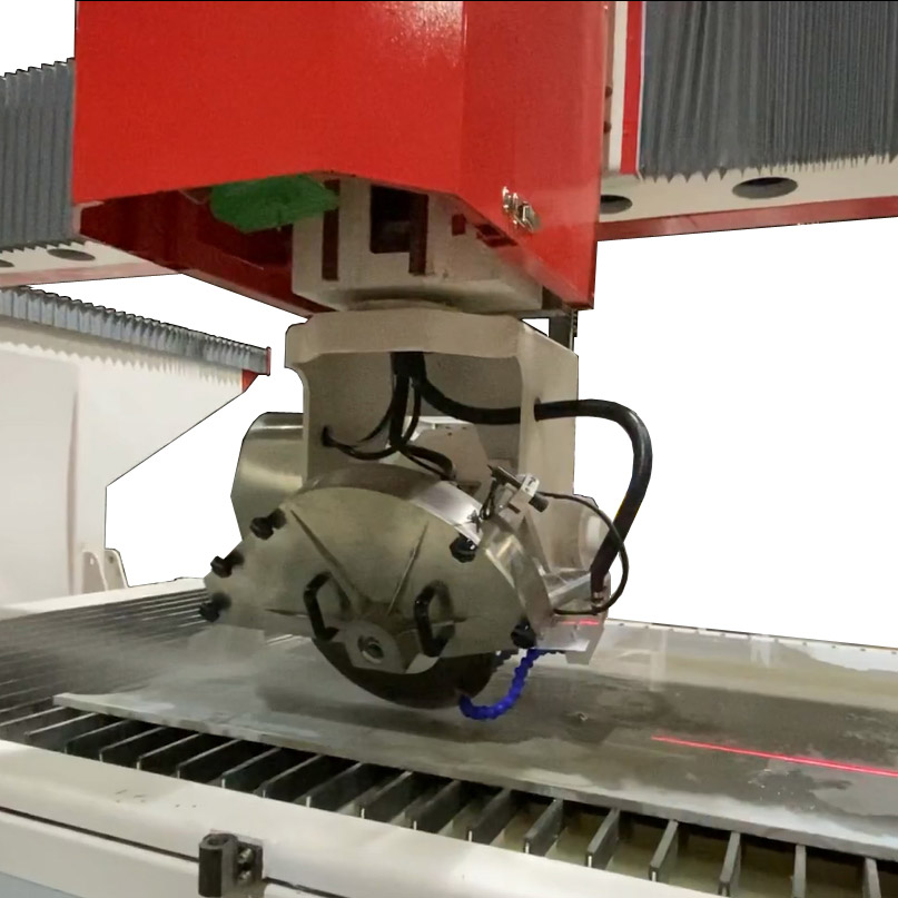 HUALONG יעילות גבוהה חיתוך וסילון 5 צירים CNC SawJet מכונת חיתוך אבן עם מסור גשר ו-Waterjet HKNC-650J 