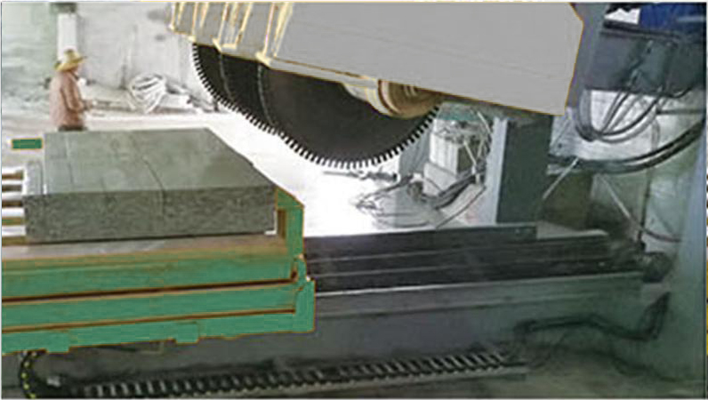 Hualong Stone Machinery מכונת חיתוך אבן שפה 3 דיסקים לגניט קרבסטון HLSQ3-2600