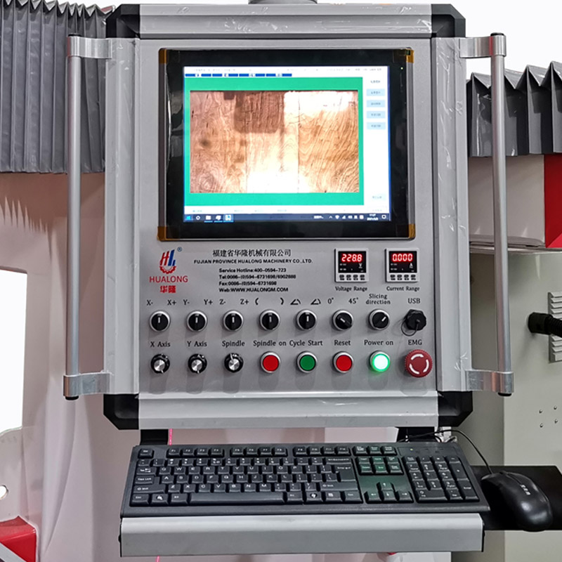 Hualong HSNC-450 הטיית ראש אוטומטית 45 מעלות CNC מסור גשר גרניט מכונת חיתוך אבן