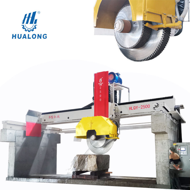 מכונת חיתוך בלוק גרניט גשר רב להבים מכונת חיתוך אבן HLQY-2500 מכונות HuaLong