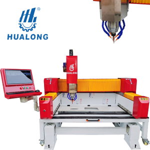 מכונות אבן Hualong יעילות גבוהה Cnc גרניט שיש לוח שיש כיור חור חתוך חור חתוך נתב מכונת חיתוך HLNC-1308